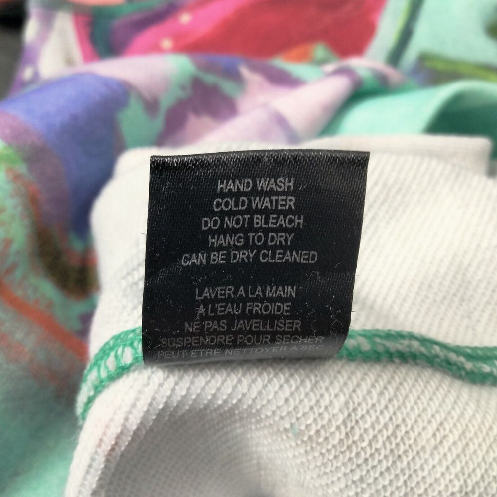 Floral Zip-Front Mint and Pink Shift Dress - Picture 10 of 11